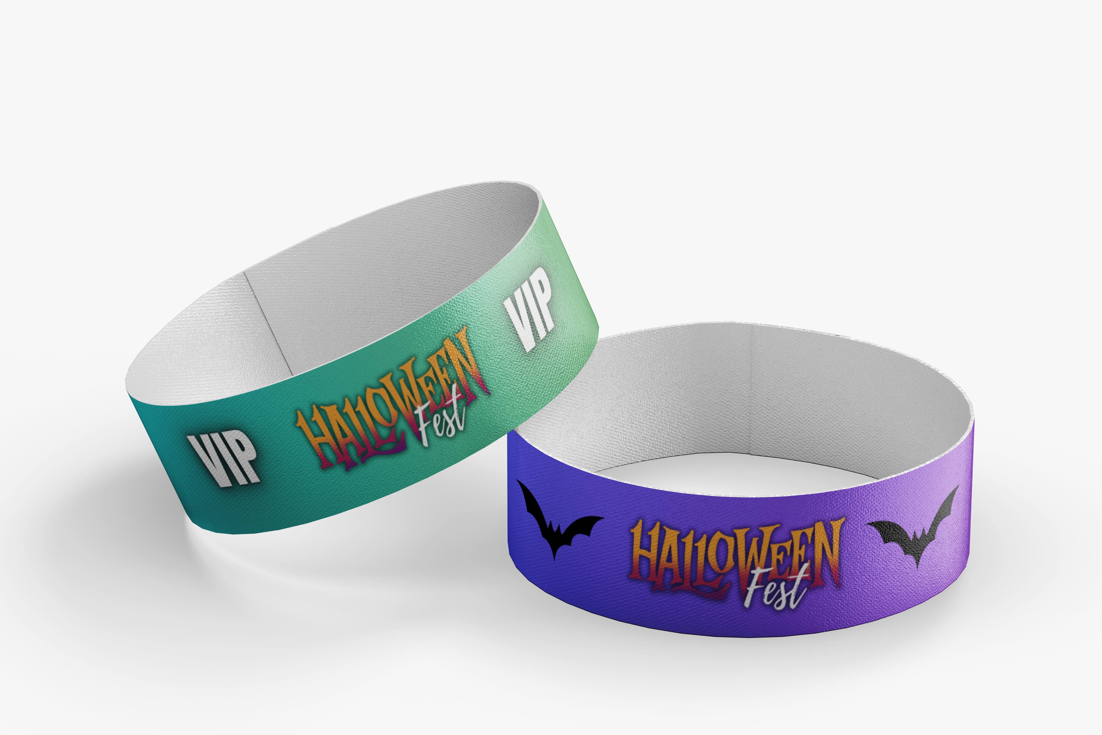 Pulseras VIP Halloween Fest Los Villares Jaén — identidad visual Ascndr